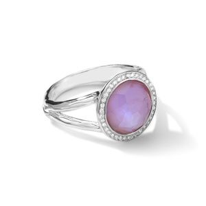 Ippolita Sterling Silver Amethyst Diamond ring